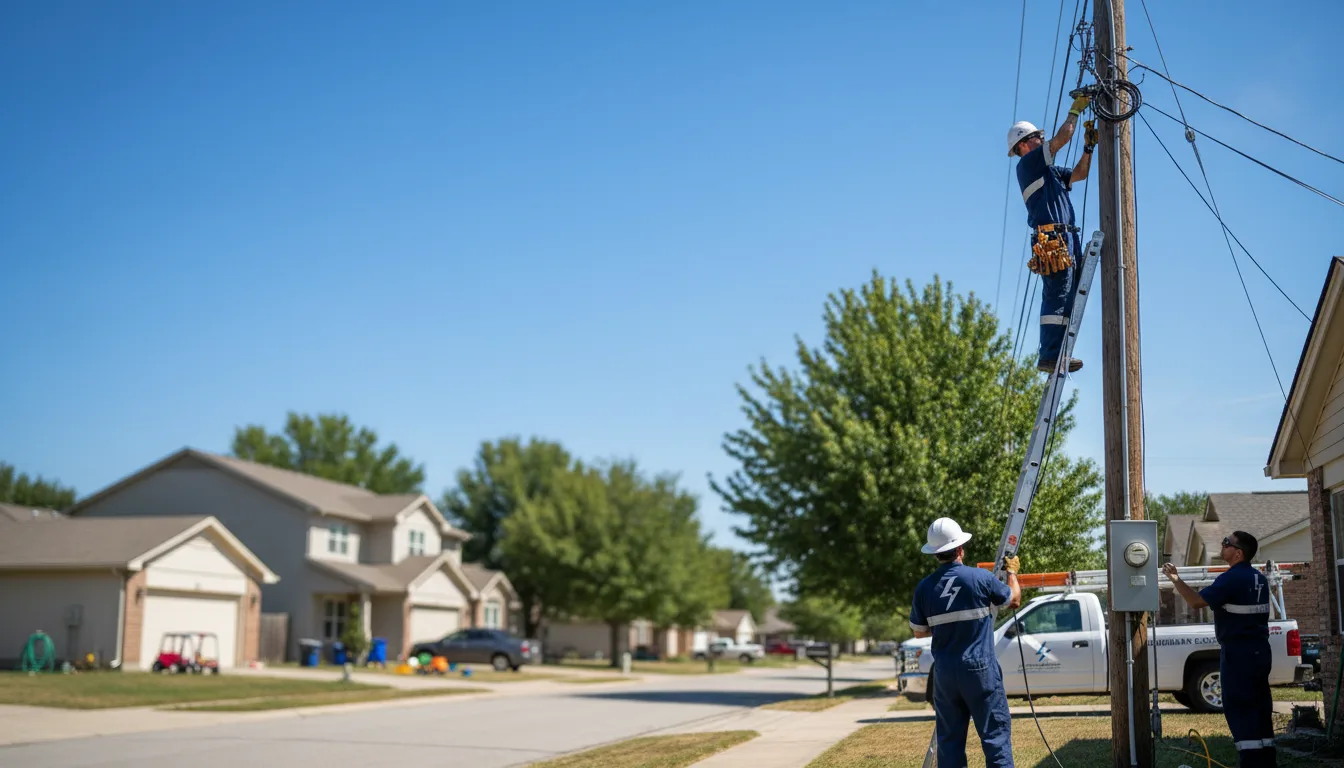 Residential electrician providing installation services in Regan, ND
